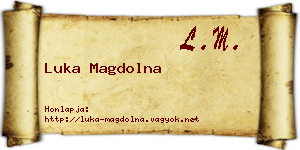 Luka Magdolna névjegykártya