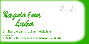 magdolna luka business card